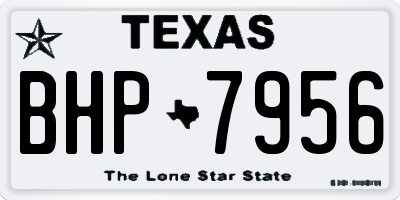TX license plate BHP7956