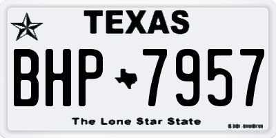 TX license plate BHP7957