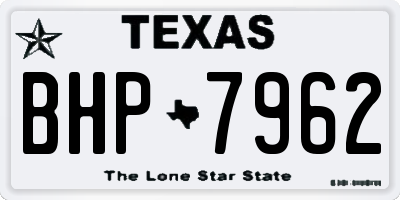 TX license plate BHP7962