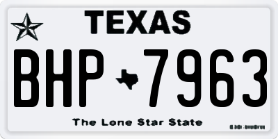 TX license plate BHP7963
