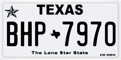 TX license plate BHP7970
