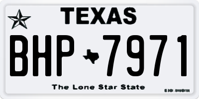 TX license plate BHP7971