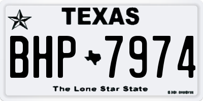TX license plate BHP7974