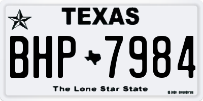 TX license plate BHP7984