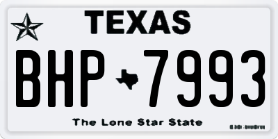 TX license plate BHP7993