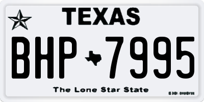 TX license plate BHP7995