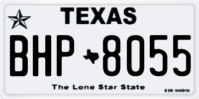 TX license plate BHP8055