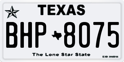 TX license plate BHP8075
