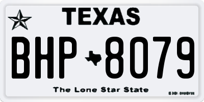 TX license plate BHP8079