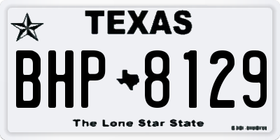 TX license plate BHP8129