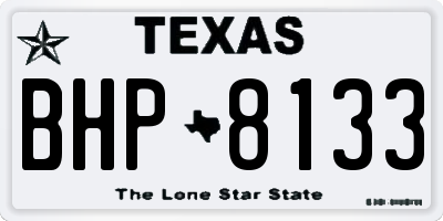 TX license plate BHP8133