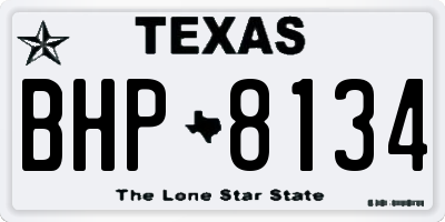 TX license plate BHP8134