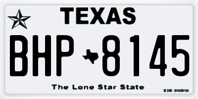 TX license plate BHP8145