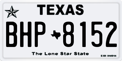 TX license plate BHP8152