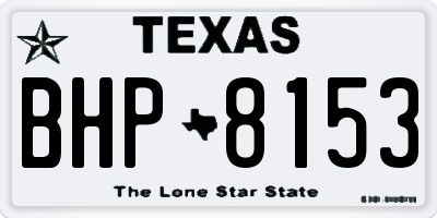 TX license plate BHP8153