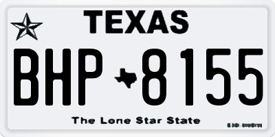 TX license plate BHP8155