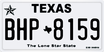 TX license plate BHP8159