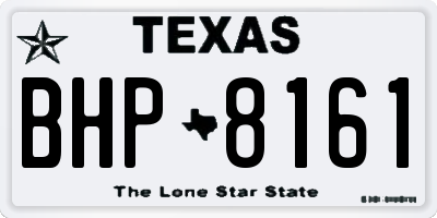 TX license plate BHP8161