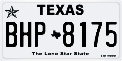 TX license plate BHP8175