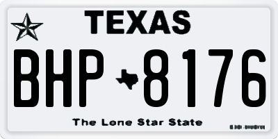 TX license plate BHP8176