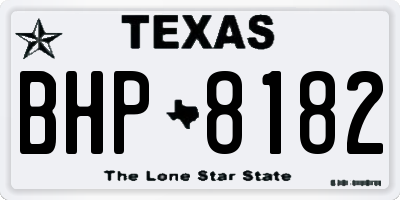 TX license plate BHP8182