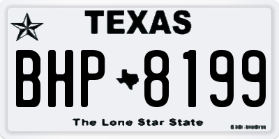 TX license plate BHP8199