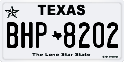 TX license plate BHP8202