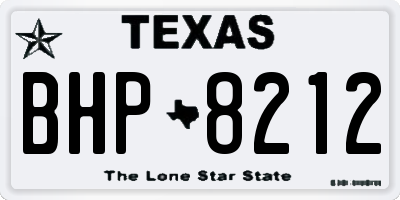 TX license plate BHP8212