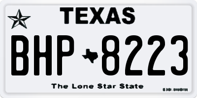 TX license plate BHP8223