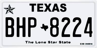 TX license plate BHP8224