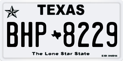 TX license plate BHP8229