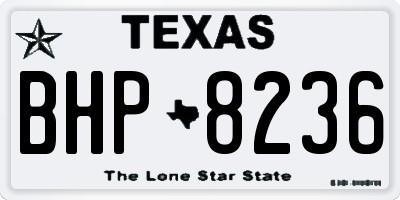 TX license plate BHP8236