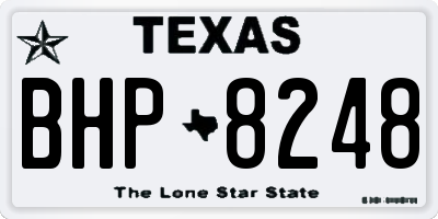 TX license plate BHP8248