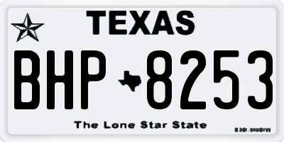 TX license plate BHP8253
