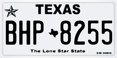 TX license plate BHP8255