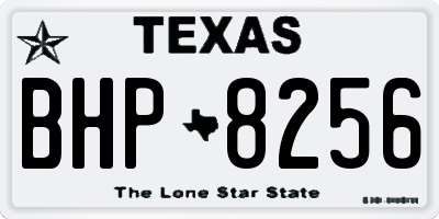 TX license plate BHP8256