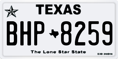 TX license plate BHP8259