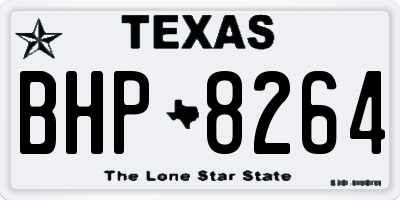 TX license plate BHP8264