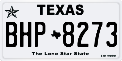 TX license plate BHP8273