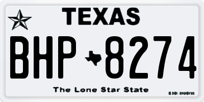 TX license plate BHP8274