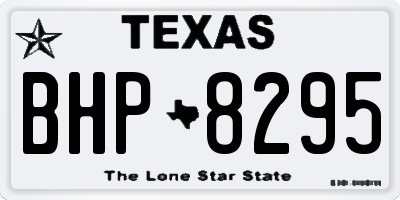 TX license plate BHP8295
