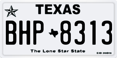 TX license plate BHP8313