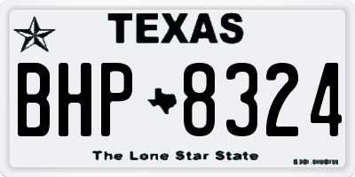 TX license plate BHP8324