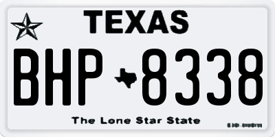 TX license plate BHP8338
