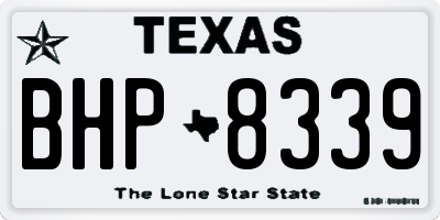 TX license plate BHP8339