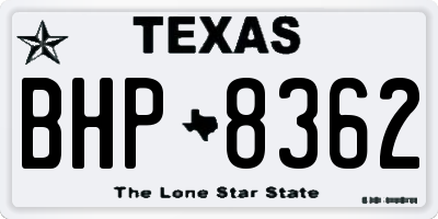 TX license plate BHP8362