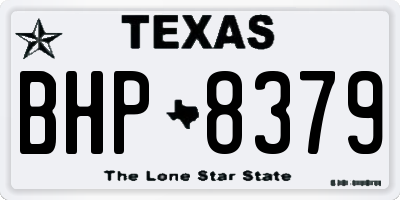 TX license plate BHP8379