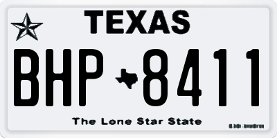 TX license plate BHP8411