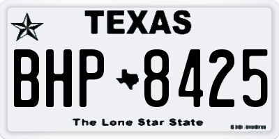 TX license plate BHP8425