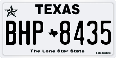TX license plate BHP8435